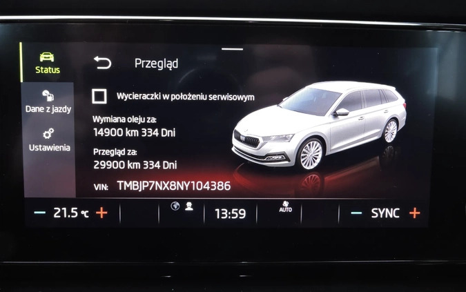 Skoda Octavia cena 79900 przebieg: 59137, rok produkcji 2022 z Biłgoraj małe 172